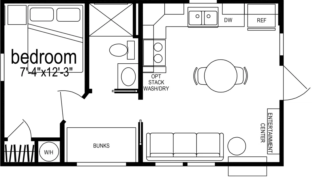 Shore park d803 floor plan home features